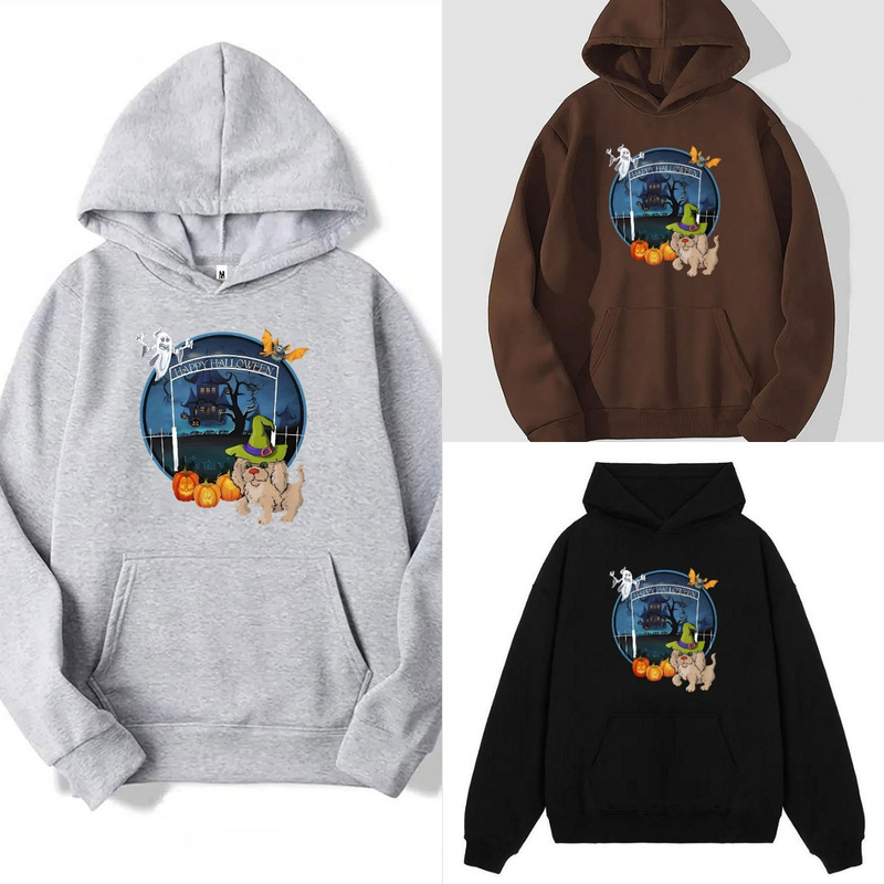 Halloween Scene Print Hoodie Hoodies for Men Mens