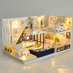 天予DIY手作りの組み立て小屋TD32立体の小さい家の模型の誕生日プレゼントのアイデアの置物