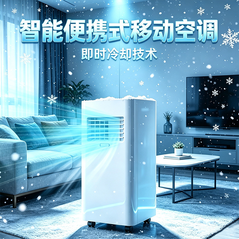 In-stock portable mobile air conditioner with CE certification, 4000BTU cooling capacity, floor-standing mobile air conditioner for rental housing