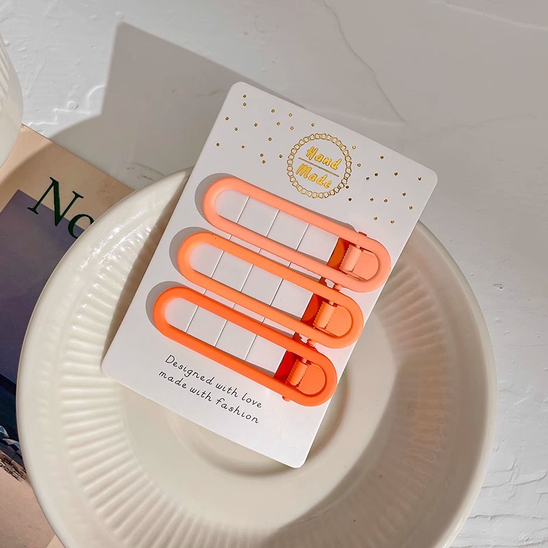 Dopamina rosa pinza de cabello lateral boca de pato adorable pinza de cabello para mujeres 2025 nuevo pinza de frangeo