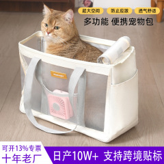 携帯ペットの外にバッグを持っています。