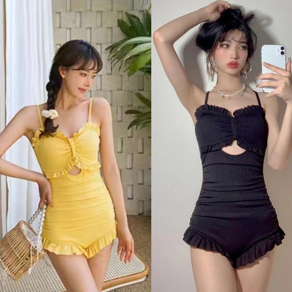 GraceChic GraceChic Korean One-Piece Swimsuit Hot Sale New Girl Style Sexy Push-Up Hollow Out Backless High-End Feel Bikini_voghion.com