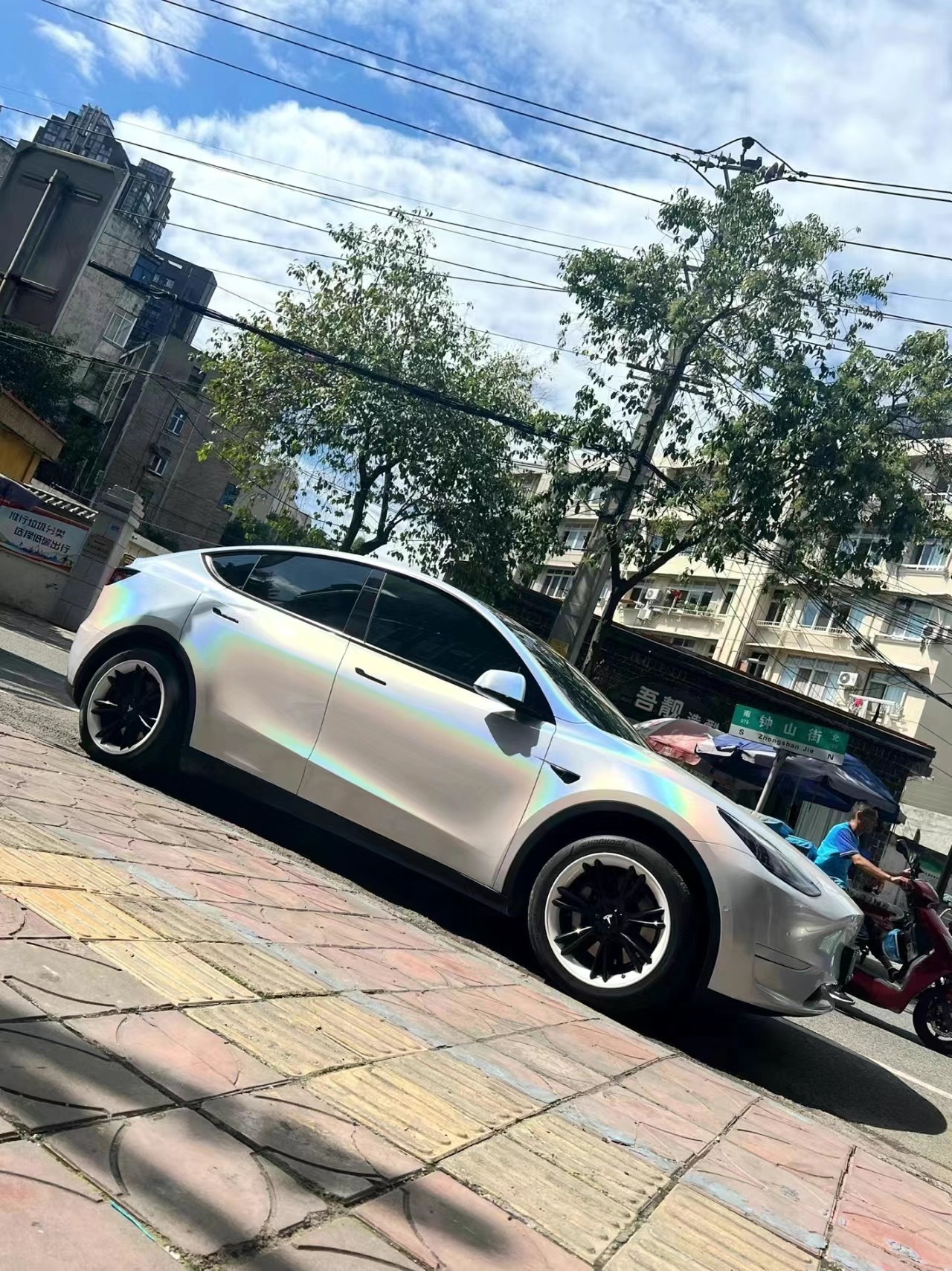 Suitable for Tesla ModelY wheel hub cover decorative protection ring 19 inch modified scratch-resistant all-inclusive bare wheel cover