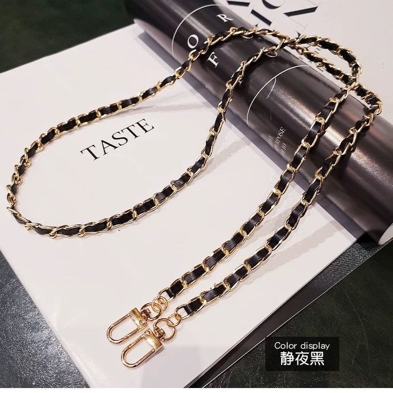 Red de celebridades Xiaoxiangfeng cadena de mensajero cordón de caja de teléfono móvil bolso de cuero de metal largo correa de hombro cadena de camioneta de moda