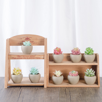 loft工业风复古陶瓷盆仿真绿植多肉迷你盆栽服装店鞋店柜台摆饰