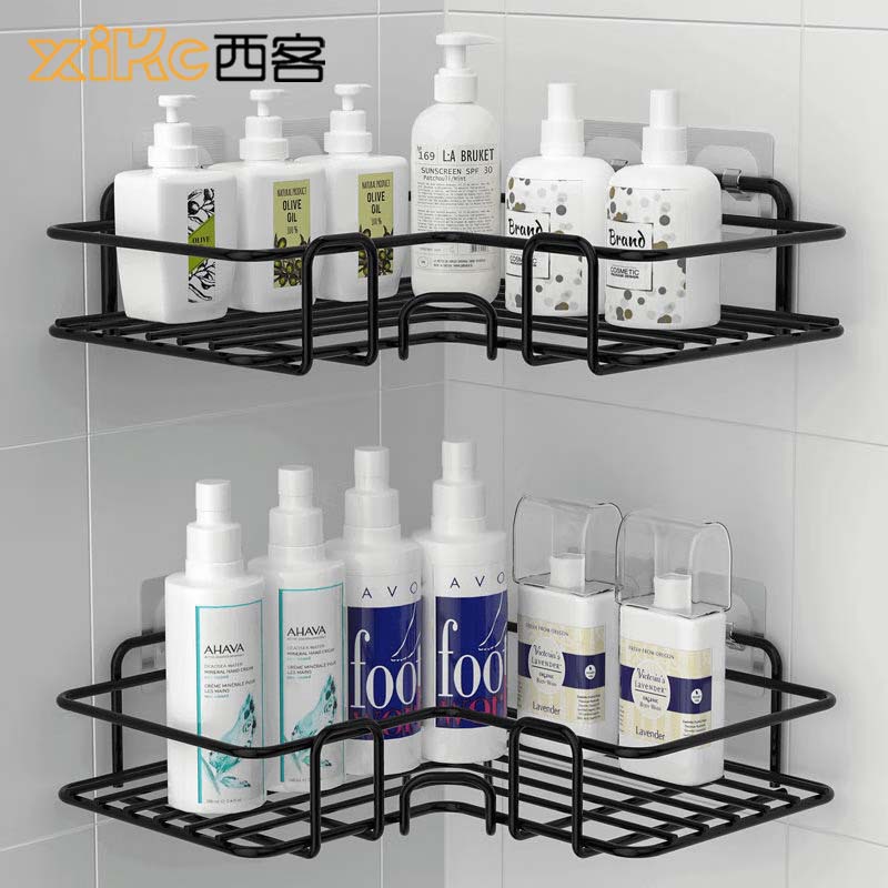 삼각대 주방 욕실 구멍이없는 코너 보관 랙 세척 욕실 벽걸이 랙 기숙사 보관 아티팩트
