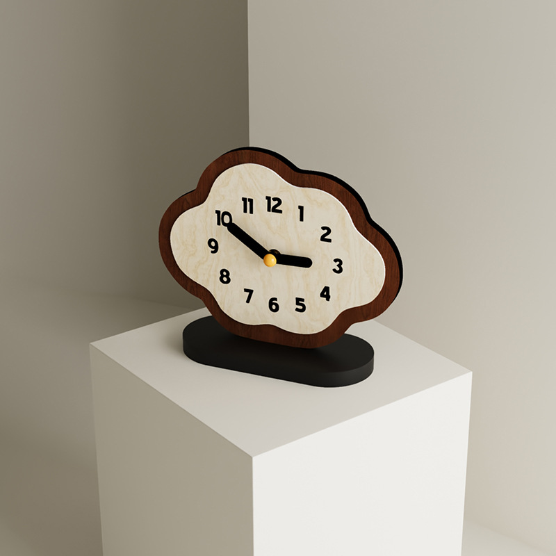 Cloud Clock Display Children's Room Decoration Ornament Creative Table Clock Trendy Desktop Light Luxury Clock Tabletop