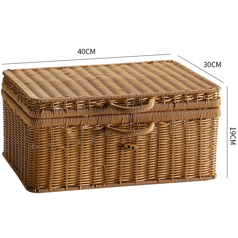 Straw Japanese storage box, woven accessory, storage system