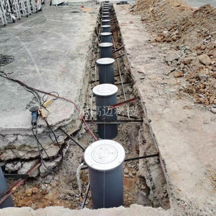 Kindergarten Door Stop Car Anti-Collision Adjustable Column Hydraulic Semi-Automatic Removable Moving Ground Pile Stainless Steel Road Pile