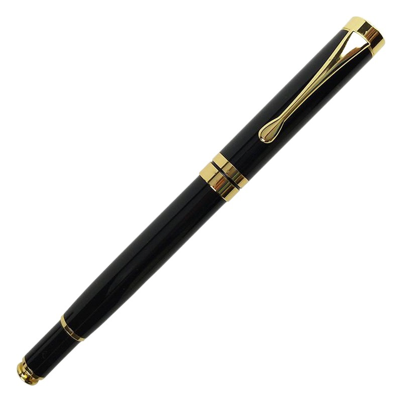 Factory Direct Sales Advertising Pen Can Be Used with Logo Classy Metal Pen Signature Pen 0.5 Black Water Pen Can Be Engraved with Laser