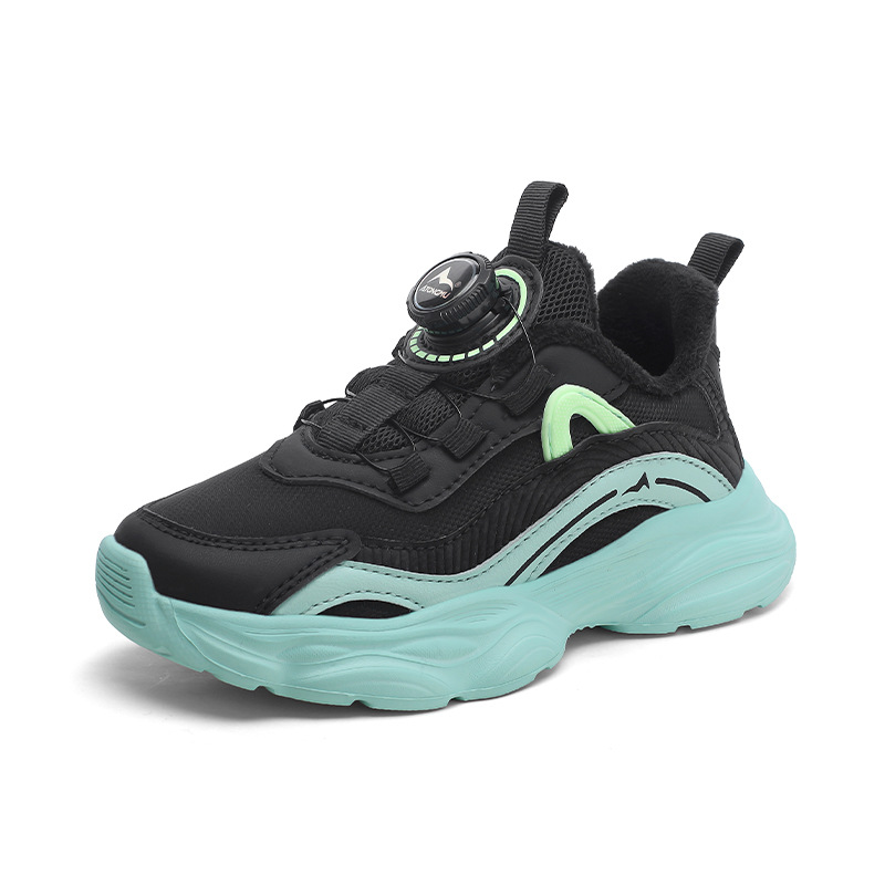 Fabricante mayorista de terciopelo calentamiento de cuero para niños zapatos de invierno al aire libre anti-derrapante zapatos deportivos al aire libre