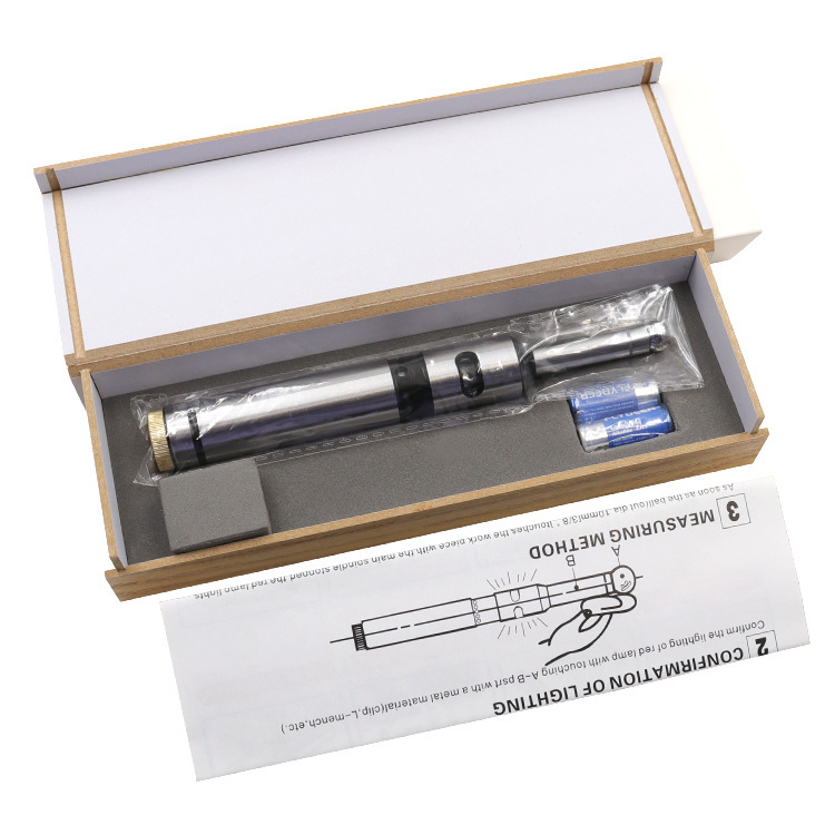 光电式寻边器 无磁分中棒 鸣音寻边器 整体不锈钢材质 独立木盒装