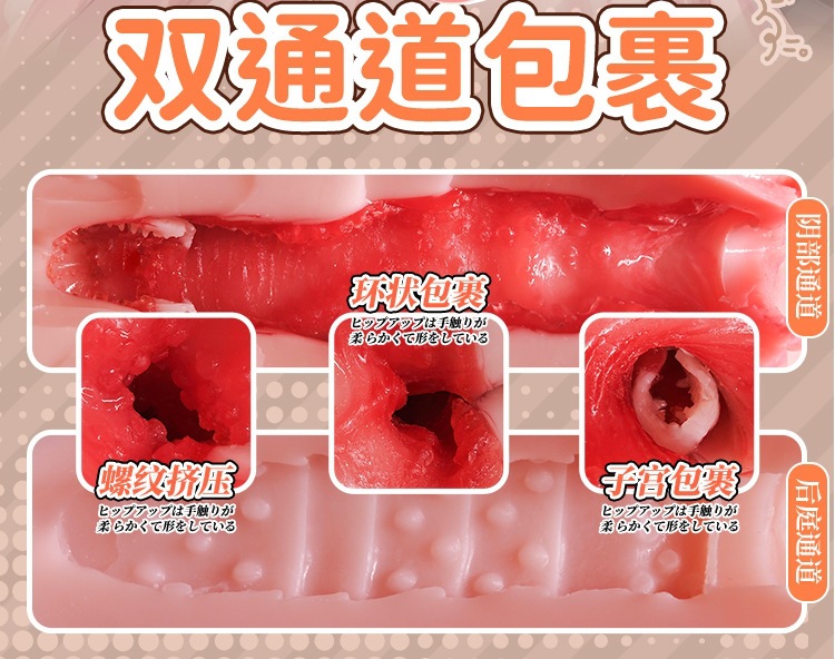 Jiuai Half-Body Male Masturbator with Big Butt, Dual-Channel TPE, Manual Use — detail image 6