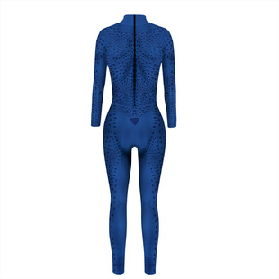 Popular magic female cos with 3D printing women's tight long sleeve play clothing slim slim pants