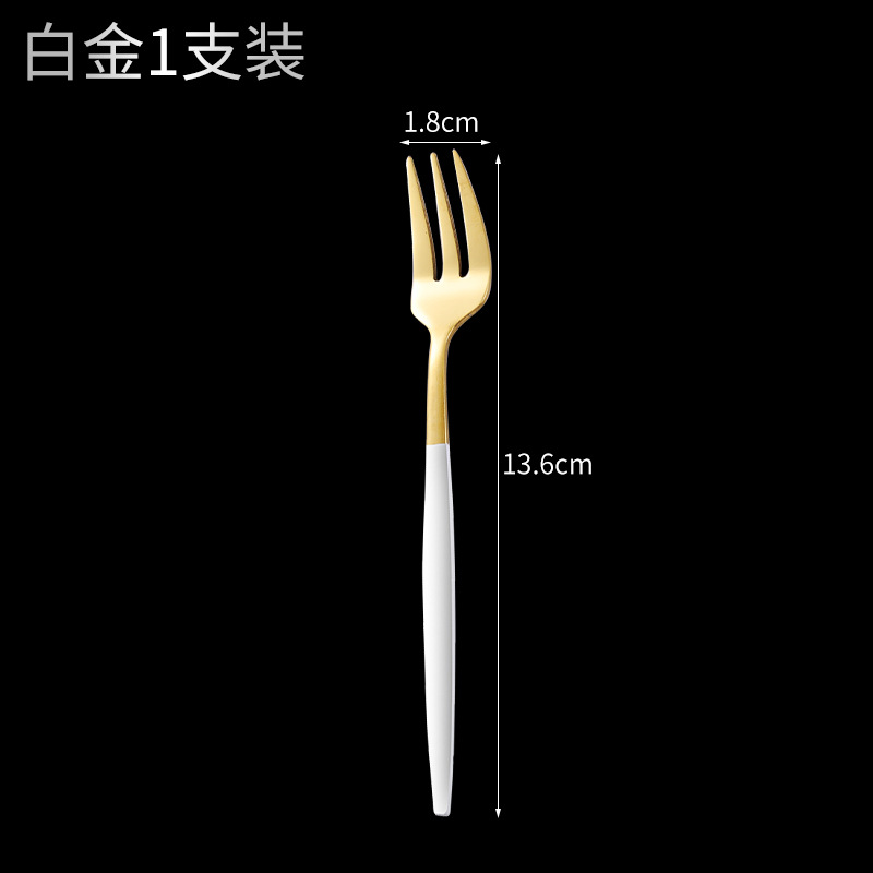 플래티넘 3 치아 과일 포크