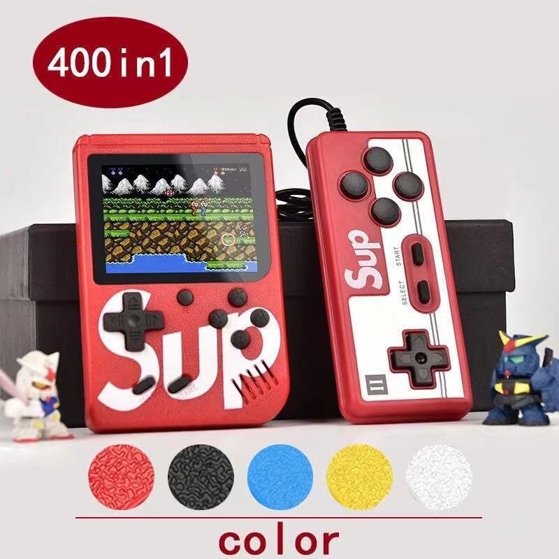 Supミニハンドヘルドゲーム機レトロ子供ゲーム機400一体型クラシックダブルスゲーム携帯機|undefined