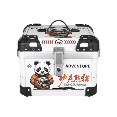 Motorcycle trunk — box - mt660-silver-panda