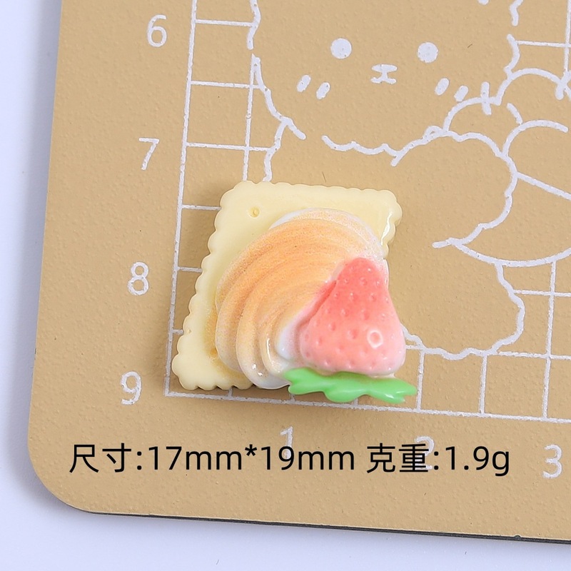 漫画イチゴケーキ食品おもちゃ手作り diy クリーム接着剤アクセサリー樹脂アクセサリージュエリーヘアピン材料パッケージ卸売|undefined