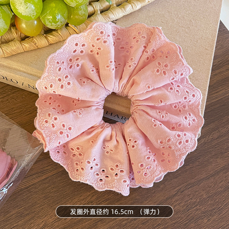 핑크색 4겹 고무밴드