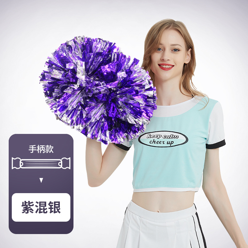 Flor bola de la flor porristas bola de la flor de la mano que sostiene la flor juegos de deportes mano que sostiene apoyos alegría apoyos en stock