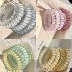 電話リング型ヘアゴム、高弾性で髪を締め付けない、インスタ映え、爽やかで万能、高級感、新作