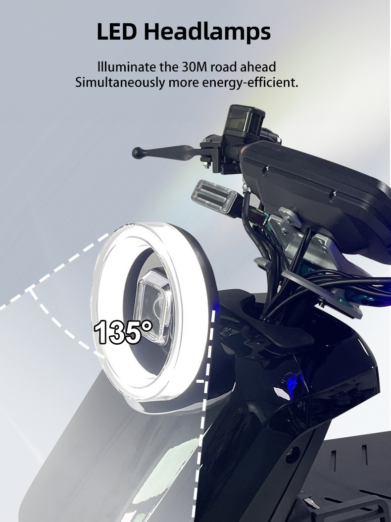Cross-border export of U2 electric motorcycle 48V adult electric scooter with double seat and long range electric bicycle
