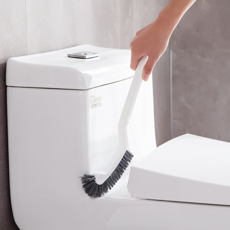 Long-handled Crevice Trash Can Brush, Minimalist Style, Integrated Brush For Bathroom And Toilet Cleaning_voghion.com