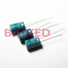 直插电解电容CD286 VENT +105度 25V 220UF YST墨绿色8*12 8X12MM