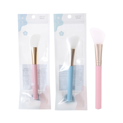 Latamila Single-Sided Silicone Mask Brush Flat and Slanted Silicone Brush DIY Mask Bowl Spatula Stick Matching Tools