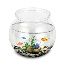 小鱼缸 超白鱼缸 透明塑料圆形圆球鱼缸 客厅桌面家用防摔金鱼缸