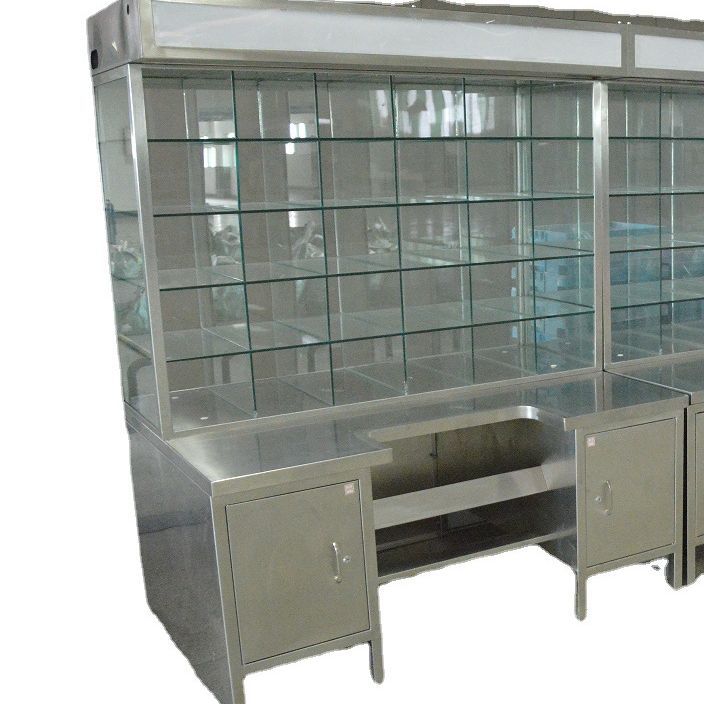 直销钢化玻璃组装邮储分信台插信台不锈钢分拣台304201邮政工作台