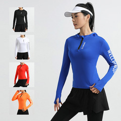 Women's tights, quick-drying clothes, yoga fitness tops, outdoor running long-sleeved sweatshirts, fitness clothes, sweaty sports jackets
