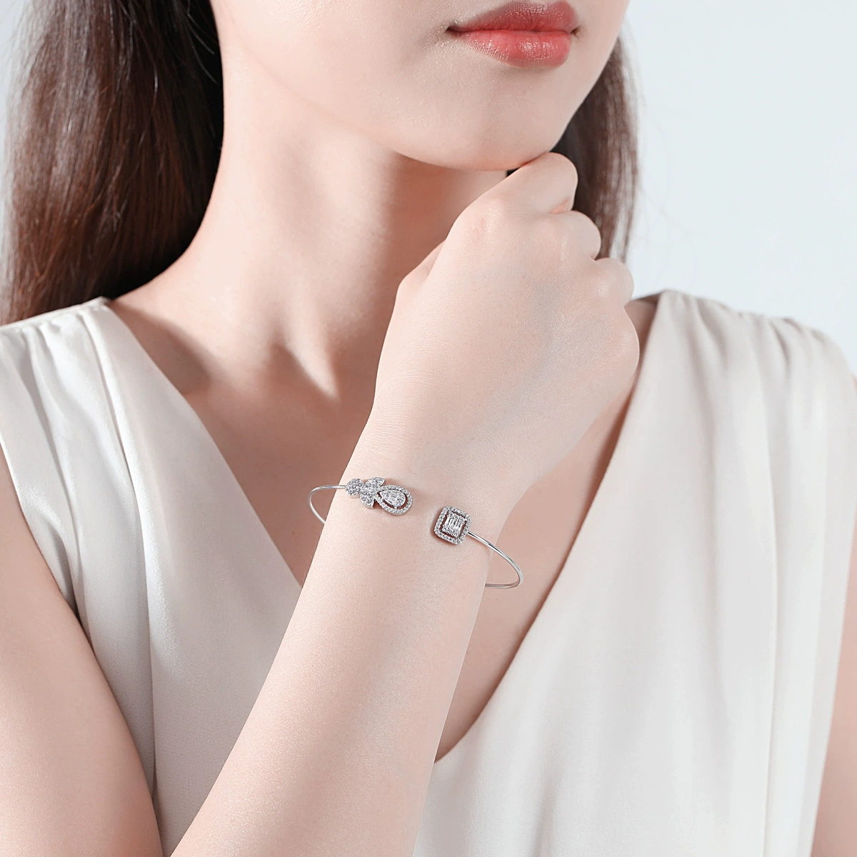 锦瑟 Tide, ретро браслет, zirconium, ювелирные изделия, европейский стиль, для импорта, простой и элегантный дизайн