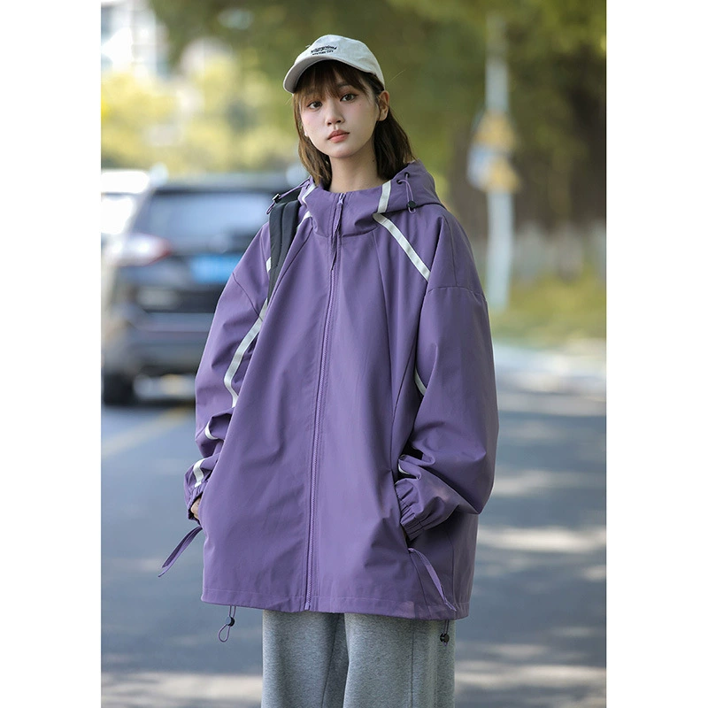 Autumn waterproof windproof quality travel jacket, trend thin trench coat