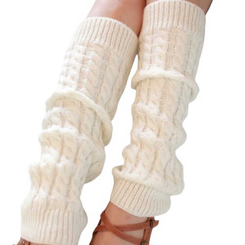 Korean Women's Autumn/Winter New JK Knitted Ankle Socks 8-Needle Cable Knit Socks Woolen Warm Slimming Leg Guard Boot Socks