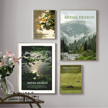 ins韩国风北欧民宿客厅卧室风景装饰画芯餐厅玄关挂画芯桌面摆画