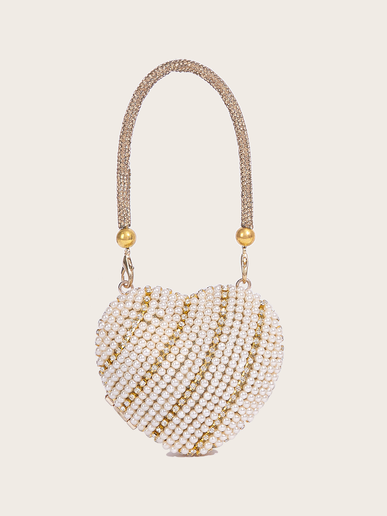 98g Weight Polyester Geometric Heart-shaped Evening Bags
