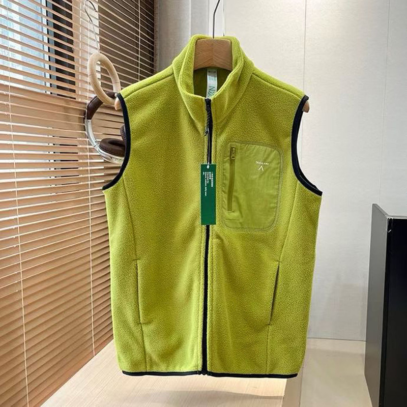 25 Autumn Outdoor Sports Polar Fleece Vest Couple Style Loose Hiking Warm Fleece-Lined Taj Top 2665