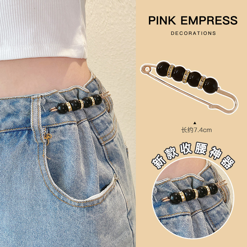 Falda con hebilla de cintura de perlas, circunferencia de cintura grande, cambio de artefacto, hebilla anti-luz, ropa, broche de diseño fijo