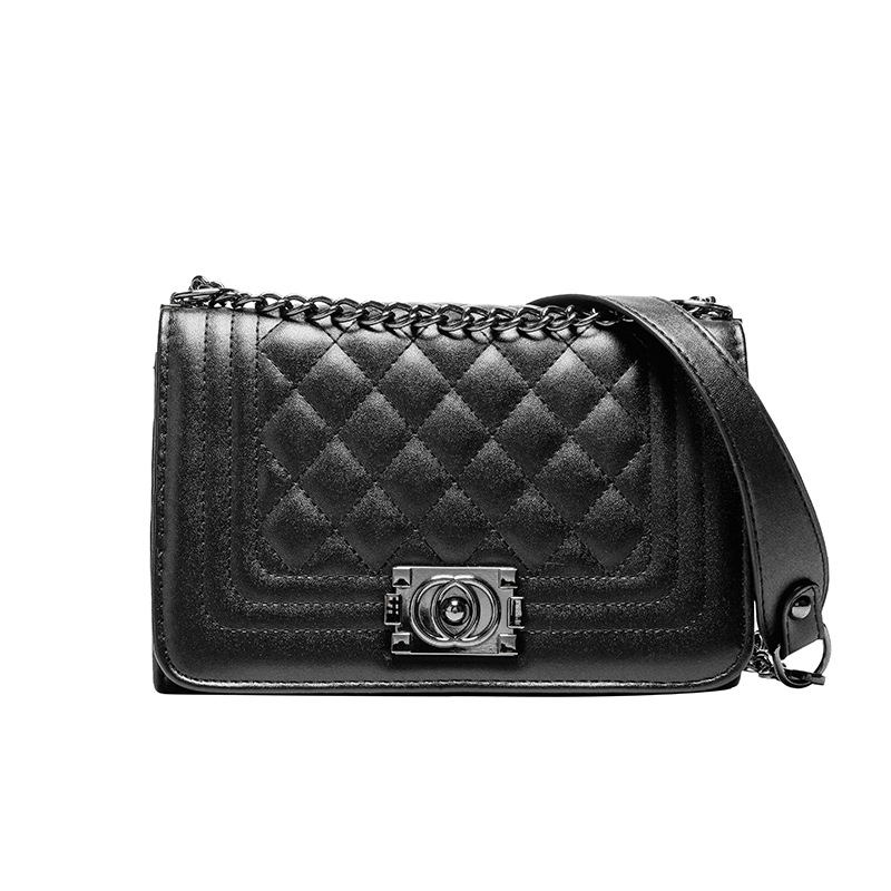 Bolso de las mujeres Nuevo 2024 Chanel estilo rombo cadena bolsa de Internet de la celebridad simple bolsa de mensajero del hombro ocasional pequeña bolsa cuadrada