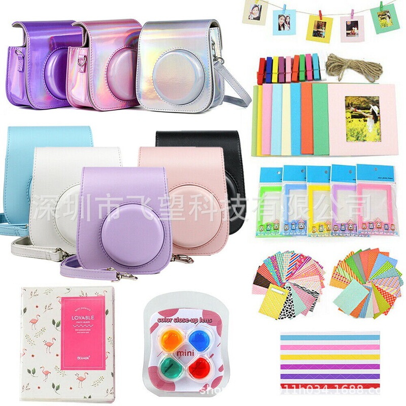 Polaroid Instax Mini 11 Accessories Set 8-in-1 Mini 11 Camera Bag Shoulder Strap Photo Album Photo Frame Polaroid Instax Mini 11 Accessories Set 8-in-1 Mini 11 Camera Bag Shoulder Strap Photo Album Photo Frame