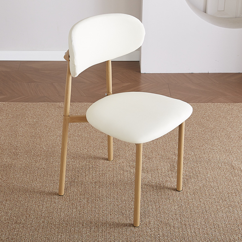 Silla de comedor práctica de viento crema silla de comedor doméstica pequeña silla moderna simple silla de restaurante de hotel de estudio
