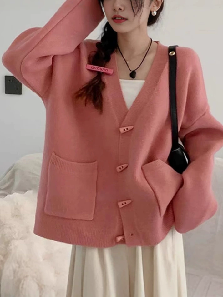 Capacious sweater, jacket, cardigan, loose fit, increased thickness