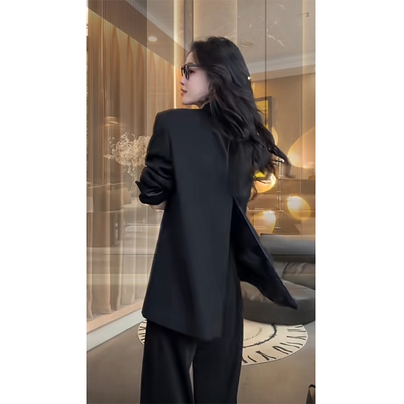 Plus Size Women's Internet Celebrity Casual Suit Jacket for Fat mm Korean Retro Design Loose Suit 25127