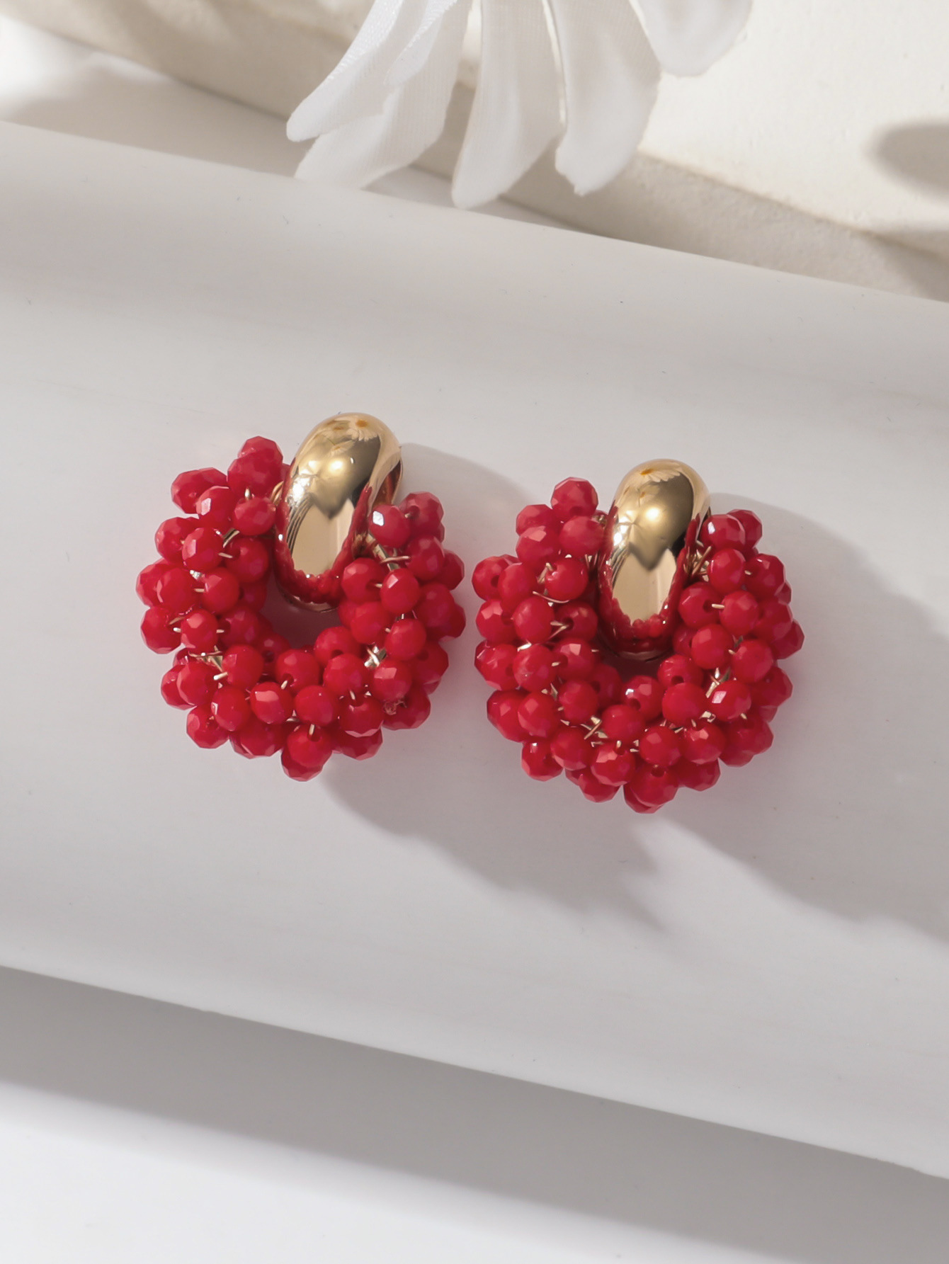 Ear Studs Classification 1 Pair Elegant Lady Geometric Artificial Crystal Alloy Ear Studs