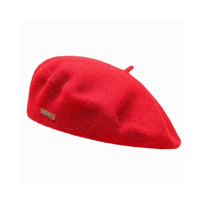 Unisex Autumn and winter 23 color wool beret stylish casual season warm thick solid color all-in-one hat_voghion.com