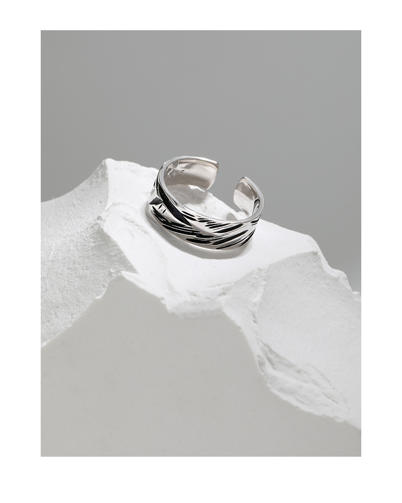 Original Design Geometric Sterling Silver Plating Open Ring 1 Piece