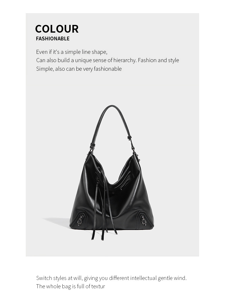 2024 New Casual Tote Style Versatile Handbag Commuting Large Capacity One Shoulder Women's Bag_voghion.com