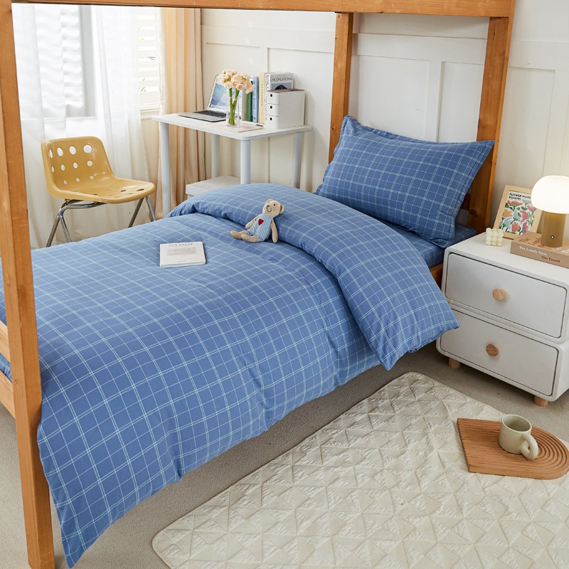 dormitorio de estudiantes de algodón tres piezas dormitorio de estudiantes de algodón ropa de cama de algodón seis piezas al por mayor