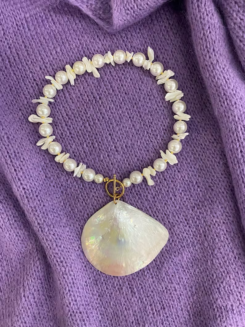 Wholesale Jewelry Casual Simple Style Sun Shell Titanium Steel Beaded Pendant Necklace display picture 9